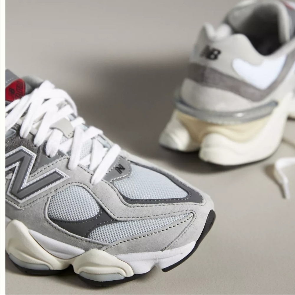 New Balance 9060 Sneakers Anthro Sneakers Raincloud Castlerock White Grey - Picture 3 of 9